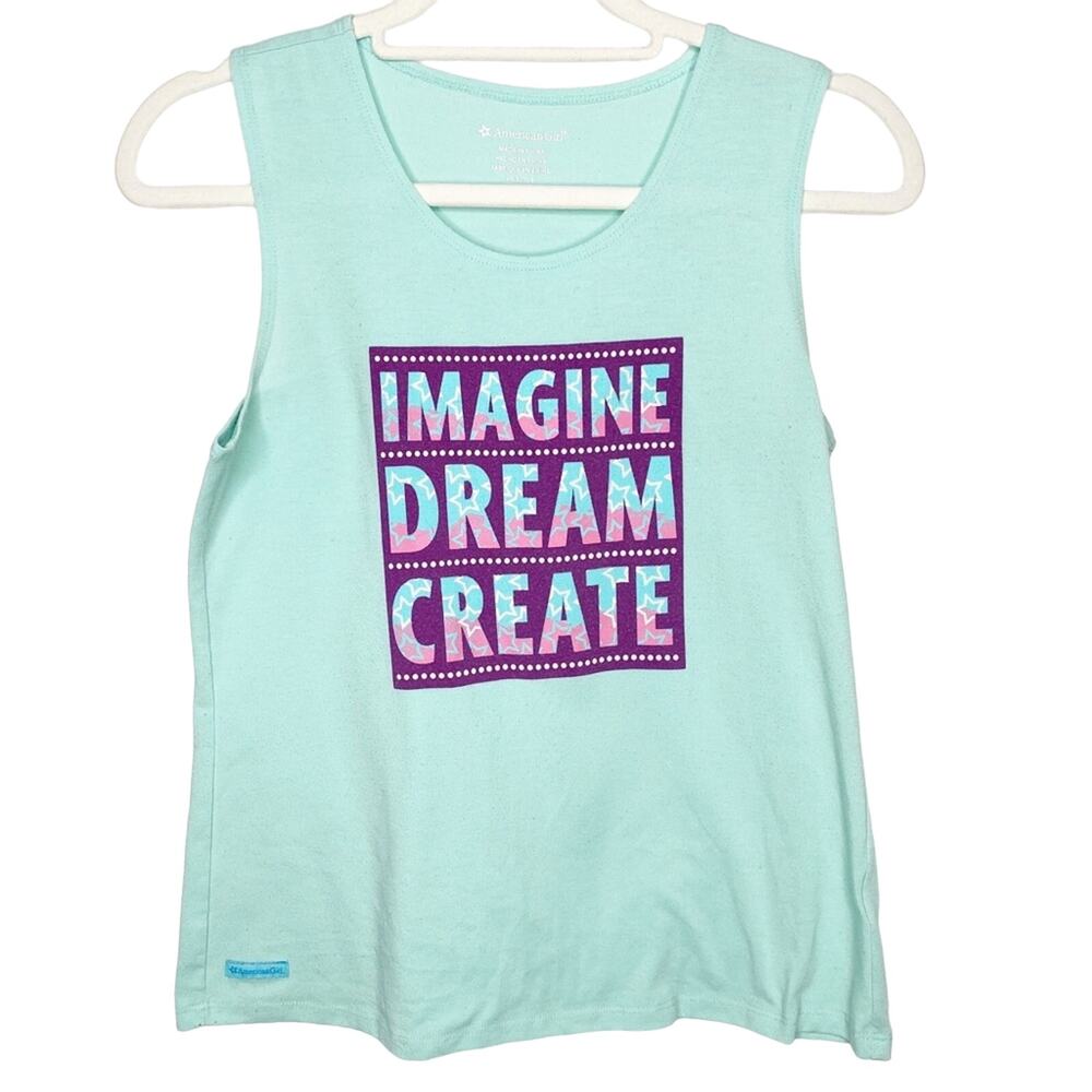 Girls' American Girl Teal Imagine Dream Create Tank Top XL 18-20